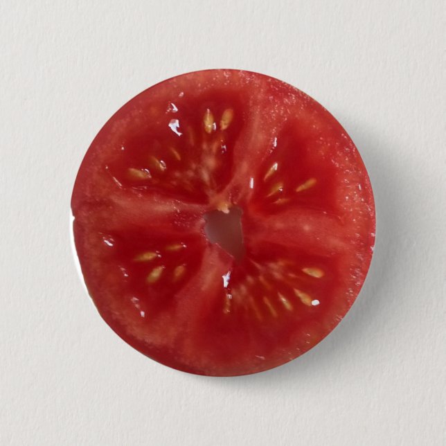 Juicy Red Tomato 2 Inch Round Button (Front)