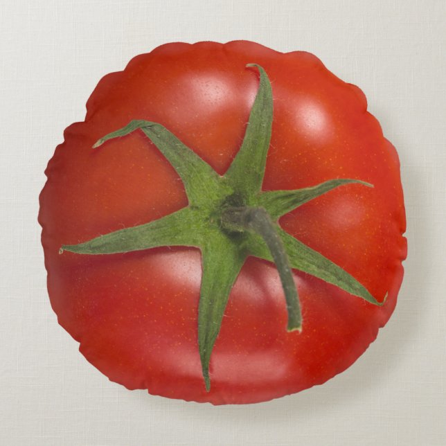 Juicy Red Tomato Round Pillow (Front)