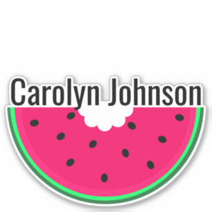 Juicy red watermelon with bite - personalized