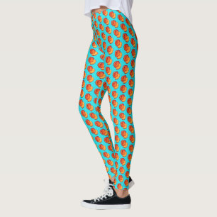 Juicy Ripe Summer Peach Georgia Peaches Fruit Leggings
