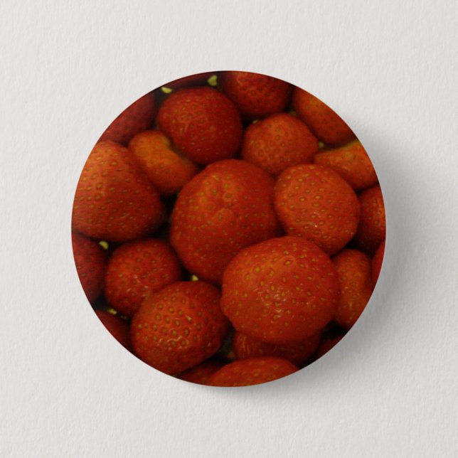 Juicy Strawberries Button (Front)
