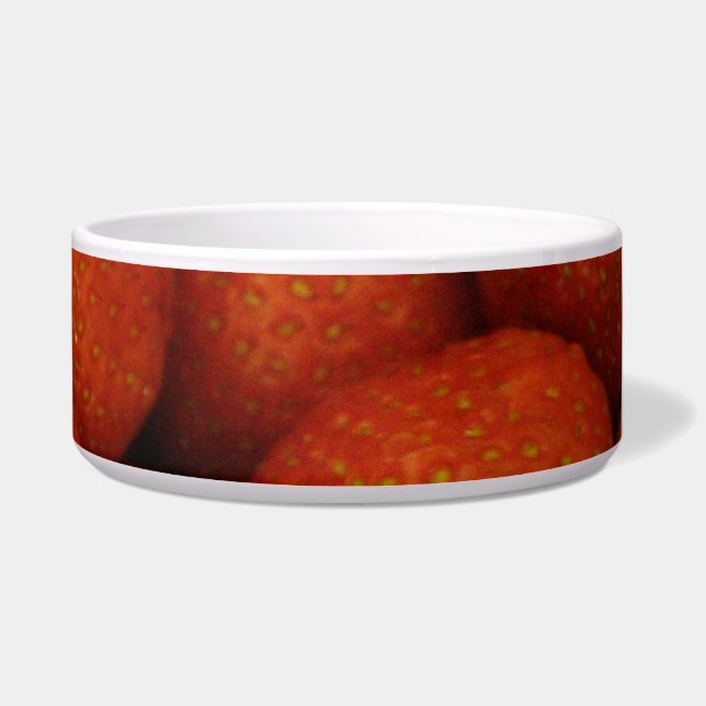Juicy Strawberries Dog Bowl (Right)