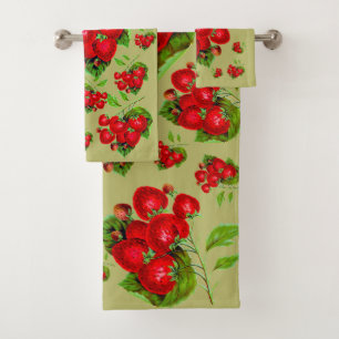 Juicy Strawberry Bath Towel Set