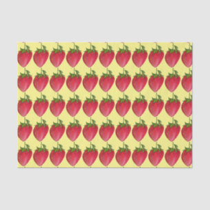 Juicy Strawberry fruit colourful watercolour Tissue Paper