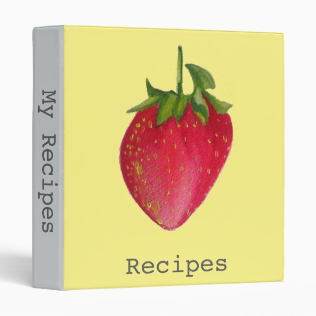Juicy Strawberry healthy fruit macro pop art Binder (Front/Spine)