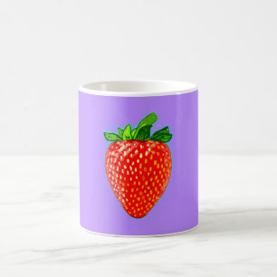 Juicy Strawberry in Pop Art Style Coffee Mug