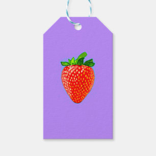 Juicy Strawberry in Pop Art Style  Gift Tags