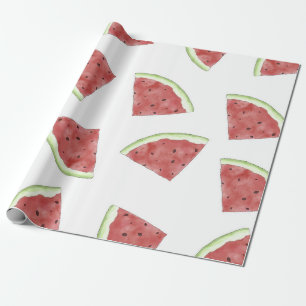 Juicy summer fruit watermelon pattern wrapping paper