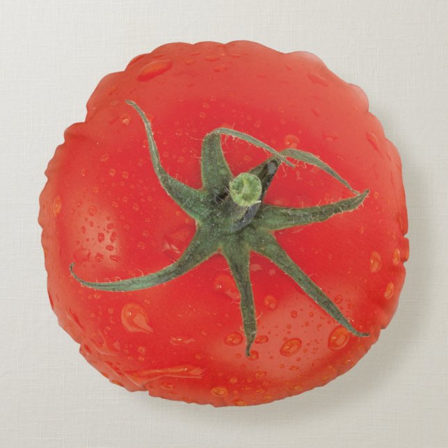 Juicy Tomato Round Pillow (Front)