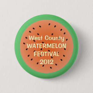 Juicy watermelon half red summer custom event 2 inch round button