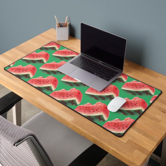 Juicy Watermelon Pattern: Summer Fruit Design Desk Mat (Office 2)