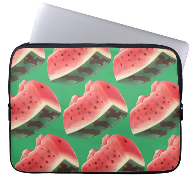 Juicy Watermelon Pattern: Summer Fruit Design Laptop Sleeve (Front)