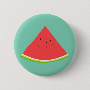 Juicy Watermelon Slice 2 Inch Round Button
