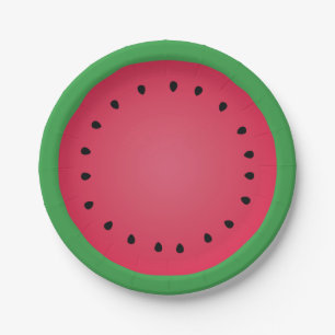 Juicy Watermelon Slice Funny Foodie Paper Plate