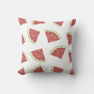 Juicy watermelons for summer throw pillow