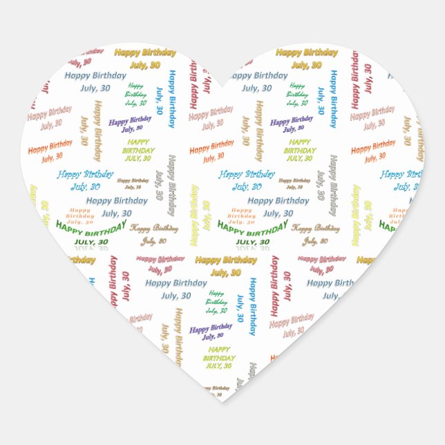 Juillet, 30 Anniversaire Sticker (Devant)