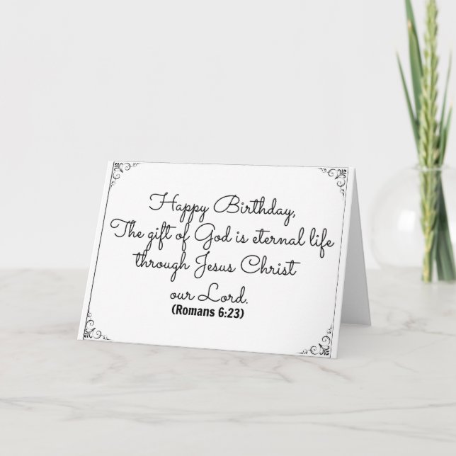 Juin 23 Bible carte d'anniversaire avec Romans ver (Devant)