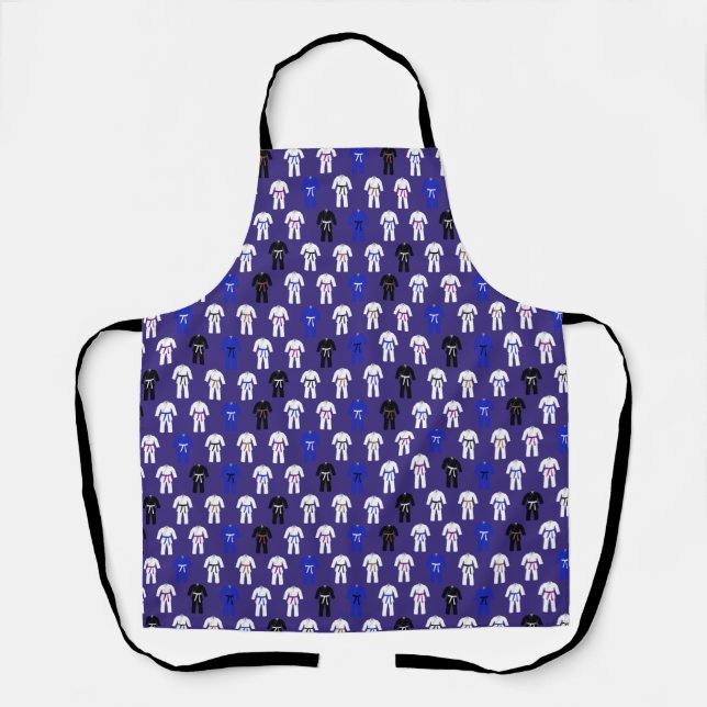Jujitsu Jiu Jitsu Gi Pattern Martial Arts Apron (Front)