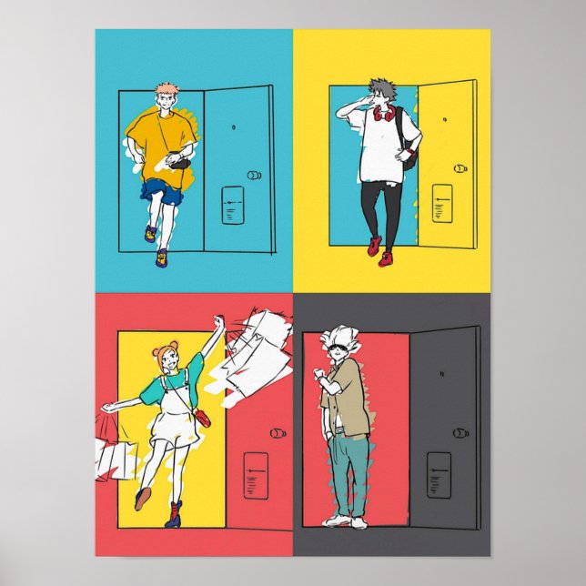 Jujutsu Kaisen Anime Doors Dancing Outro Poster (Front)