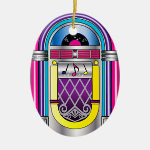 Jukebox Ceramic Ornament