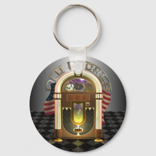Jukebox Old Rocker Keychain