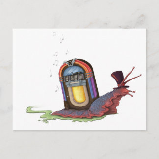 Jukebox Snail Postcard