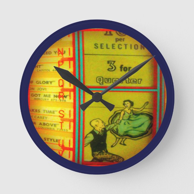 Jukebox Wall Clock! Round Clock (Front)