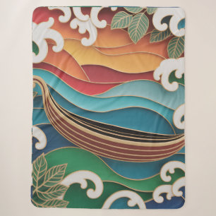 Jukung Hull Relief Sherpa Blanket