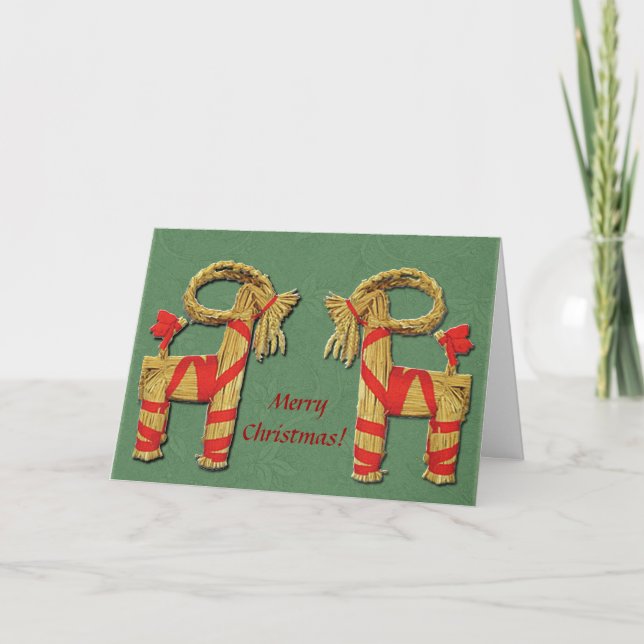 Jul Bok Christmas Goat Holiday Card (Front)