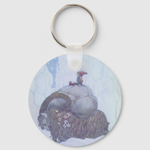 Julebocken Scandinavian Folklore Keychain