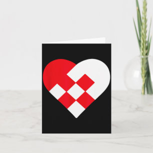 Julehjerte Danish Pleated Christmas Hearts  Card