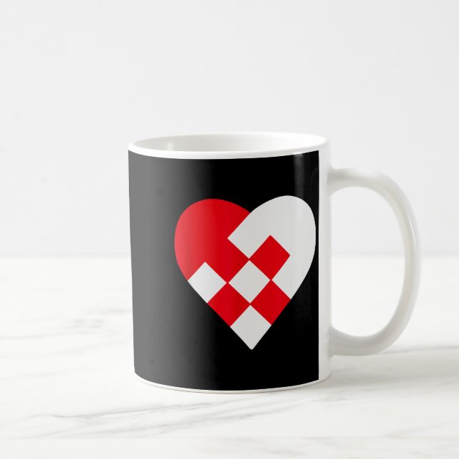 Julehjerte Danish Pleated Christmas Hearts  Coffee Mug (Right)
