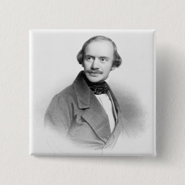 Jules Benedict 2 Inch Square Button (Front)