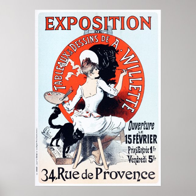 Jules Cheret Exposition Poster Art Nouveau (Devant)