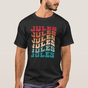 Jules Tie Dye Groovy Hippie 60S 70S, Name Jules T-Shirt