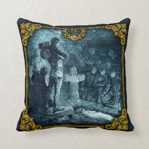 Jules Verne 20000 Leagues Throw Pillow 1