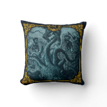 Jules Verne 20000 Leagues Throw Pillow 3