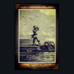 Jules Verne 20000 Leagues Under the Sea Poster 4<br><div class="desc">Captain Nemo takes his bearings from the deck of the Nautilus in this engraving from Jules Verne's 20, 000 Leagues Under the Sea.</div>