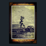 Jules Verne 20000 Leagues Under the Sea Poster 4<br><div class="desc">Captain Nemo takes his bearings from the deck of the Nautilus in this engraving from Jules Verne's 20, 000 Leagues Under the Sea.</div>