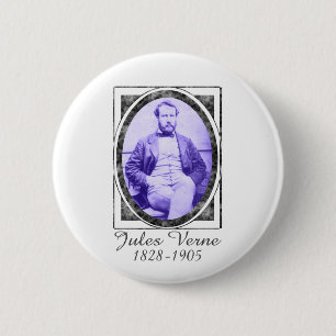 Jules Verne 2 Inch Round Button