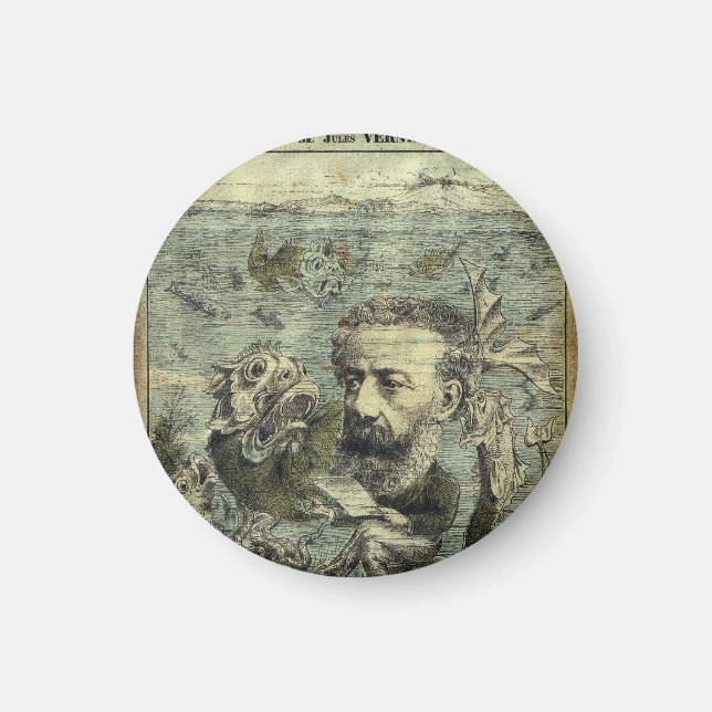 Jules Verne Algerie Illustration Magnet (Front)