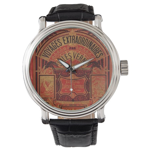 Jules Verne Extraordinary Voyages Antique Book Watch (Front)