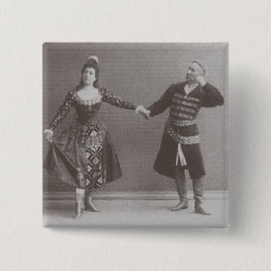 Julia and Felix Kschessinsky in the mazu 2 Inch Square Button
