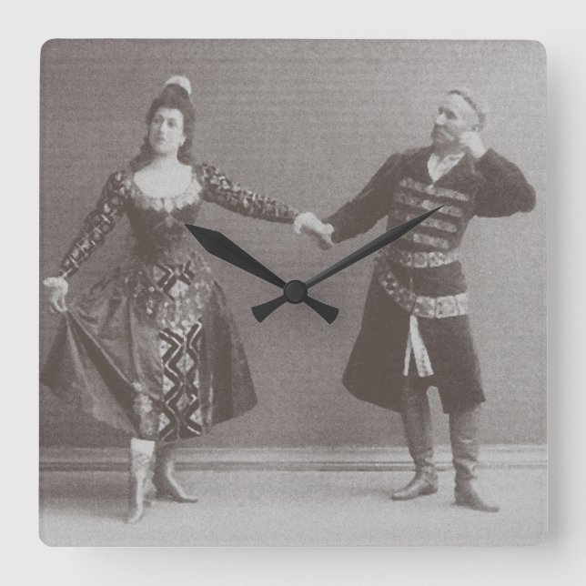 Julia and Felix Kschessinsky in the mazu Square Wall Clock (Front)