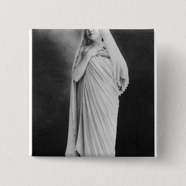 Julia Bartet  in 'Antigone' by Sophocles 2 Inch Square Button (Front)