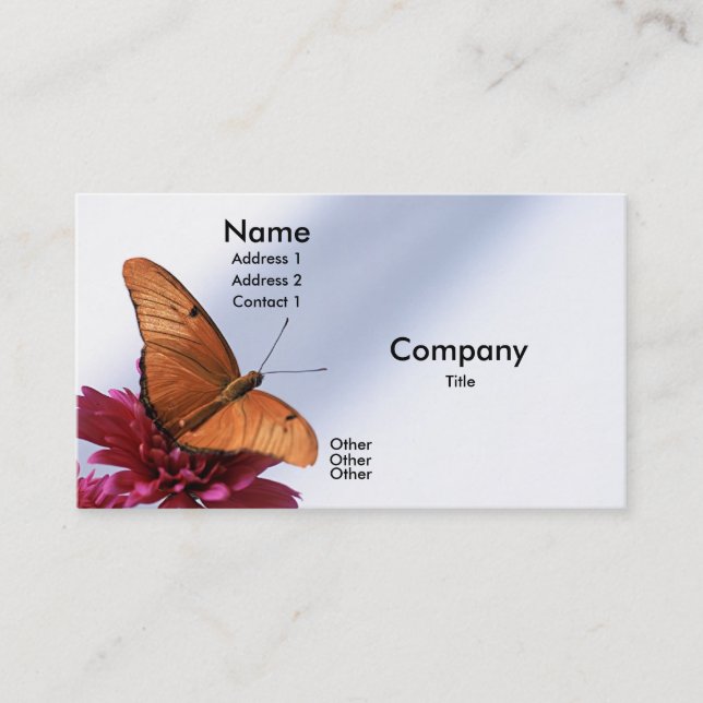 Julia Butterfly Business Card (Front)