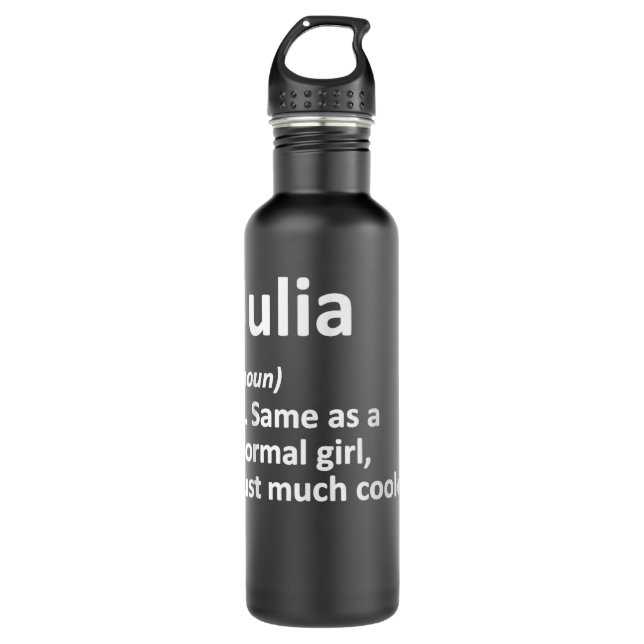 JULIA Definition Personalized Name Funny Birthday  710 Ml Water Bottle (Front)