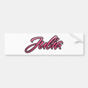 Julia faded pink sticker