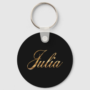 Julia gold Design Lettering Keychain