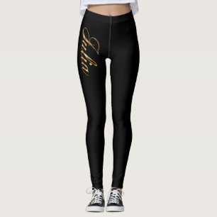 Julia gold Design Lettering Leggings